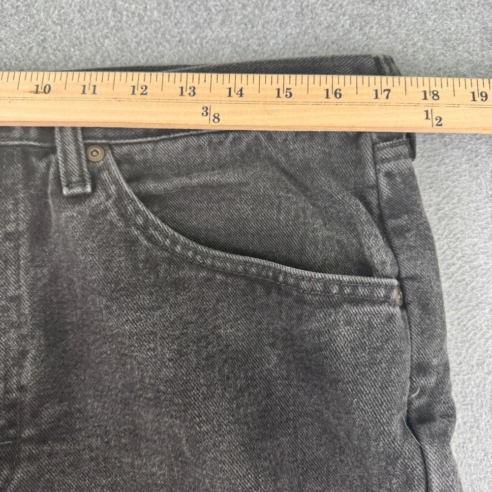 Lee Jeans Mens 36x32 Black Regular Fit Straight Leg Denim Pants 100% Cotton